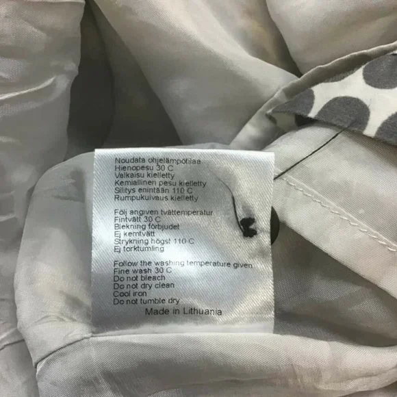 MARIMEKKO Poni Polka Dot Spot Print A-Line Cotton High Waisted Skirt - Picture 12 of 15